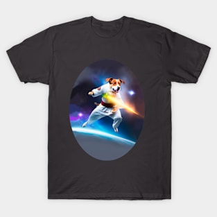 Dog Fighting kung Fu in Space T-Shirt